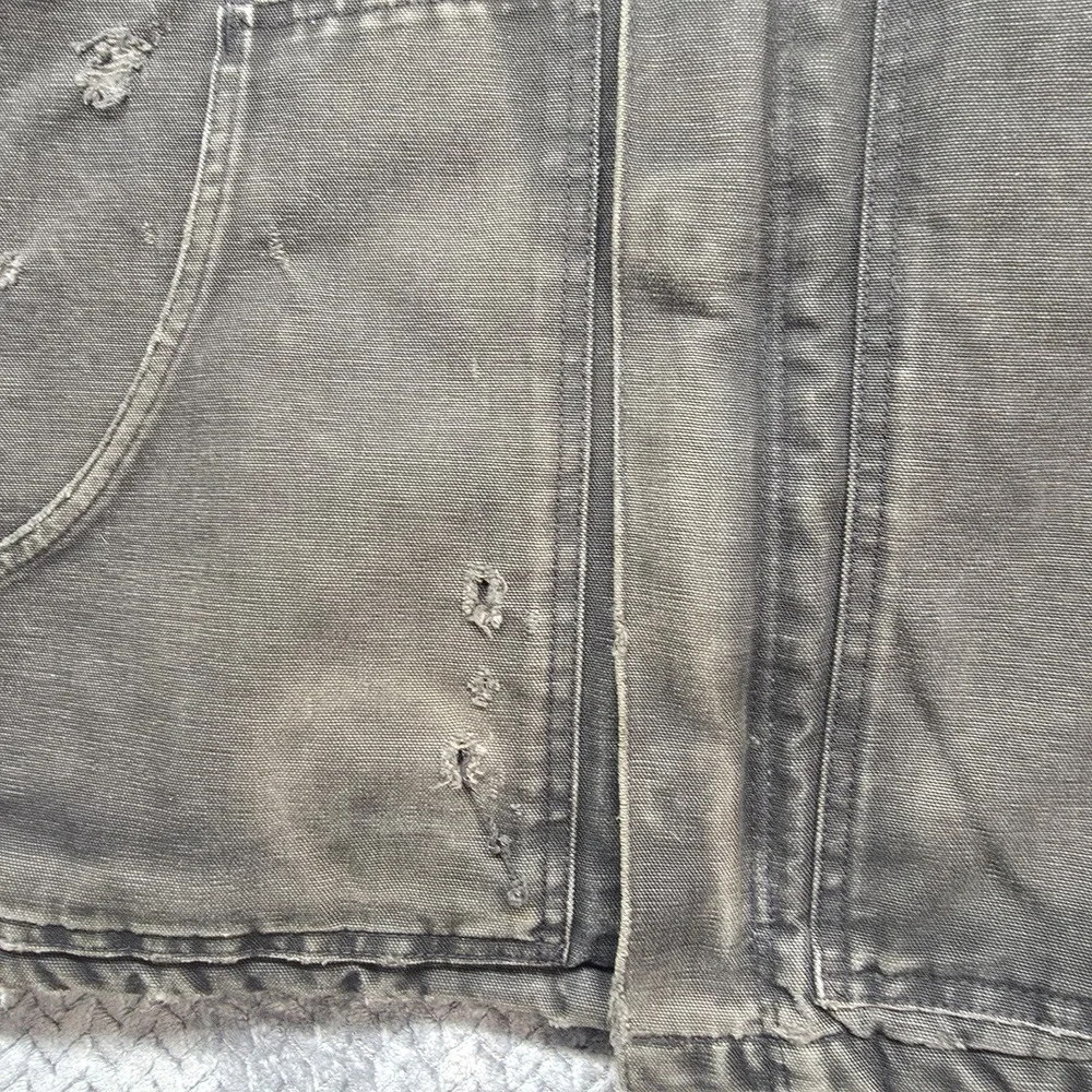 Carhartt Arctic Jacket Men's XXL Black Distressed Duck Canvas Faded Workwear VTG